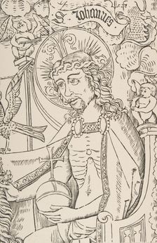 Detail of the Crowning of the Virgin, 1922, restrike of 15th century original. Creator: Anon