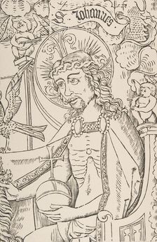 Detail of the Crowning of the Virgin, 1922, restrike of 15th century original. Creator: Anon