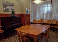 Detail of the dining room of the Casa Batllo, built between 1904 - 1906, designed by Antoni Gaudi