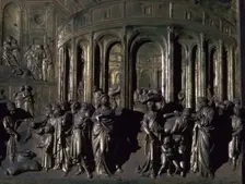 Detail of the Doors of Paradise showing Joseph in Egypt, 15th century. Artist: Lorenzo Ghiberti