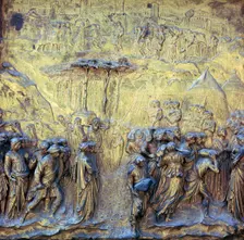 Detail of the doors of Paradise showing the Israelites at Jericho, 15th century. Artist: Lorenzo Ghiberti