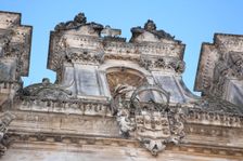 Detail of the facade of the Monastery of Alcobaca, Alcobaca, Portugal, 2009. Creator: Samuel Magal