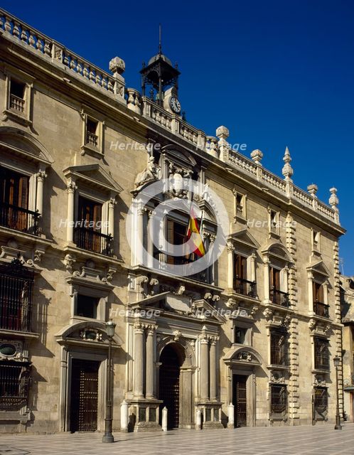 Detail of the façade, Palace of The Royal Chancellery, Granada, Andalusia, Spain (2002). Creator: LTL.