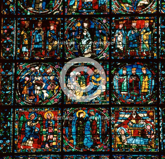 Detail of the Great West Window of Chartres Cathedral, 12th century. Artist: Unknown