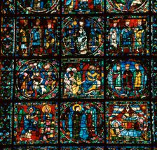Detail of the Great West Window of Chartres Cathedral, 12th century