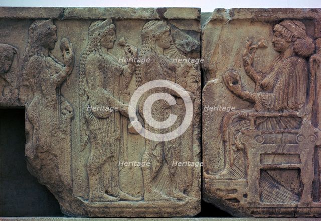 Detail of the Harpy Tomb from Xanthos, 5th century BC. Artist: Unknown