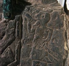 Detail of the Heimdall Cross-Slab on the Isle of Man, 10th century