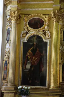 Detail of the iconostasis, Peter and Paul Cathedral, St Petersburg, Russia, 2011. Creator: Sheldon Marshall