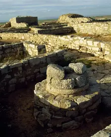 Detail of the Ibero-Roman Acropolis, Cabezo de Alcala, Aragon, Spain, 2001. Creator: LTL