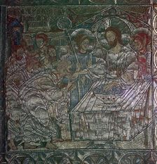 Detail of the Last Supper of Salonika embroidered on vestments, 14th century