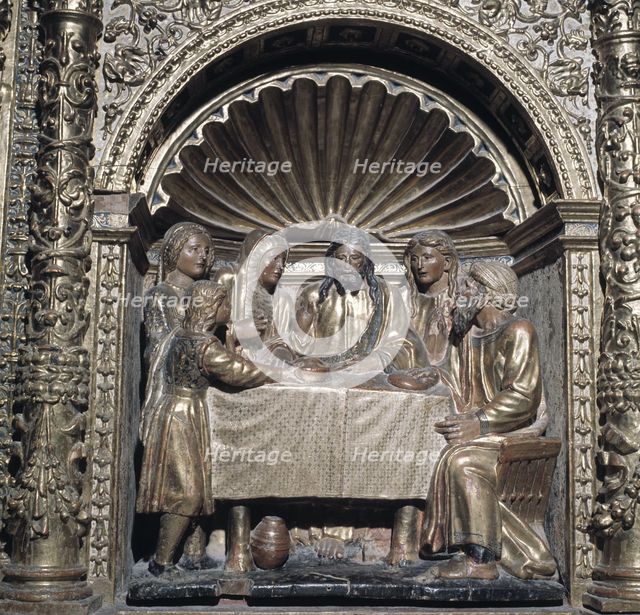 Detail of the main altarpiece of the Cathedral of Our Lady of the Vegetable Garden of Tarazona.