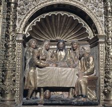 Detail of the main altarpiece of the Cathedral of Our Lady of the Vegetable Garden of Tarazona