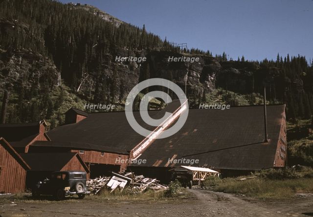 Detail of the mill at the Camp Bird Mine, Ouray County, Colorado, 1940. Creator: Russell Lee.
