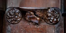Detail of the misericord, Wells Cathedral, Cathedral Green, Wells, Somerset, c2010. Artist: James O Davies