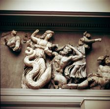 Detail of the North frieze of the Altar of Zeus from Pergamon, c180-c159 BC