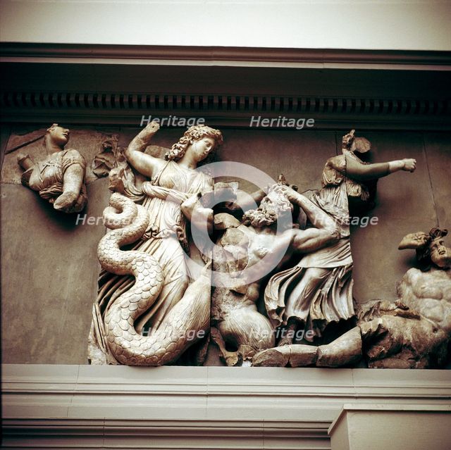 Detail of the North frieze of the Altar of Zeus from Pergamon, c180-c159 BC. Artist: Unknown