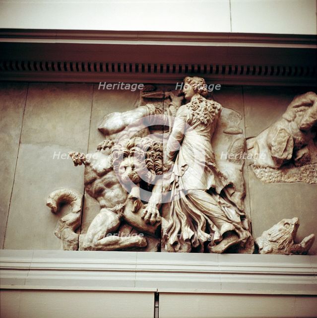 Detail of the North frieze of the Altar of Zeus from Pergamon, c180-c159 BC. Artist: Unknown