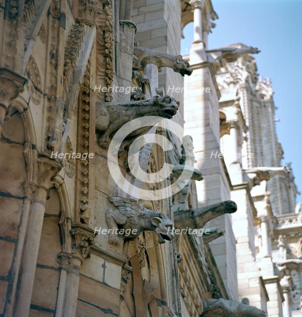Detail of the north side of Notre Dame, 12th century. Artist: Unknown