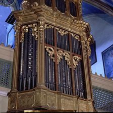 Detail of the organ of the Convent of San Jeronimo in Palma de Mallorca.