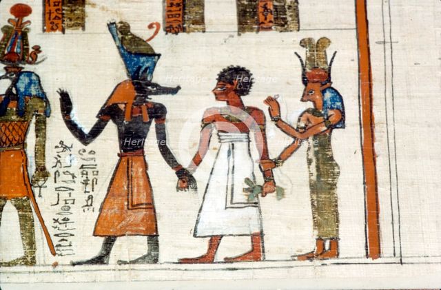 Detail of the Papyrus of Ker'Asher , from Theses, 1st century BC. Artist: Unknown.