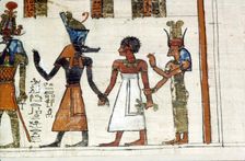 Detail of the Papyrus of Ker'Asher , from Theses, 1st century BC