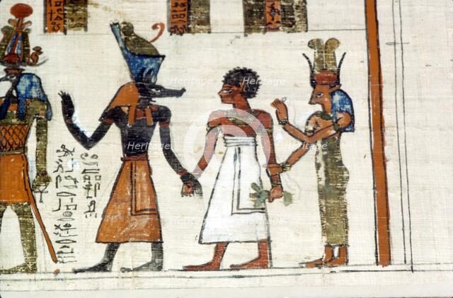 Detail of the Papyrus of Ker'Asher , from Theses, 1st century BC. Artist: Unknown.