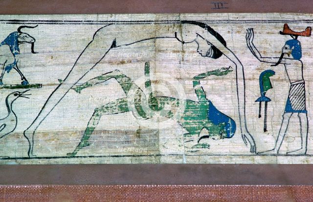 Detail of the papyrus of Temnieu, showing the cosmos. Artist: Unknown