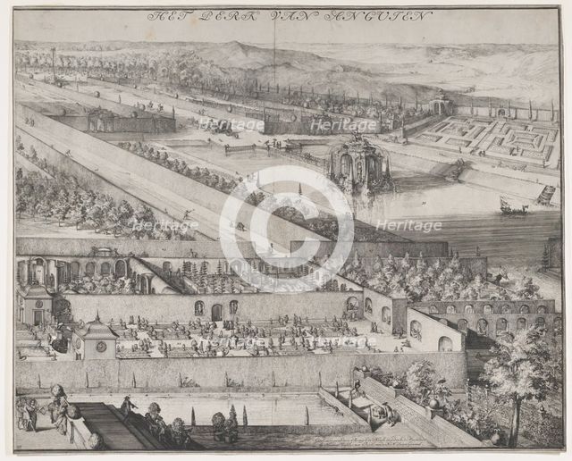 Detail of the Park at Enghien (right half), 1685. Creator: Romeyn de Hooghe.