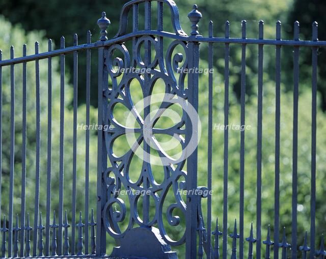 Detail of the railings on the parapet of the Iron Bridge, Ironbridge, Shropshire, c2000s(?).  Artist: Unknown.