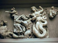 Detail of the relief from the Altar of Zeus