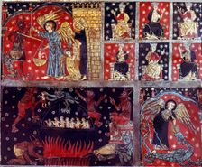 Detail of the right side of the altar front Master of Soriguerola from the parish of Estoll, in…