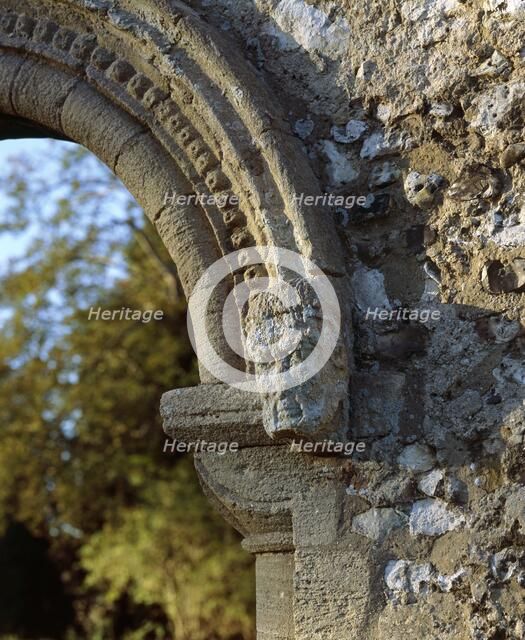 Detail of the south doorway of the lodgings, Thetford Priory, Norfolk, c2000s(?). Artist: Unknown.