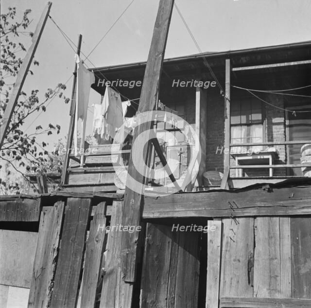 Detail of the structure of a Negro home, Washington (southwest section), D.C., 1942. Creator: Gordon Parks.