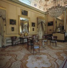 Detail of the study of Queen Elizabeth II (1830 - 1904) at the Royal Palace of Aranjuez