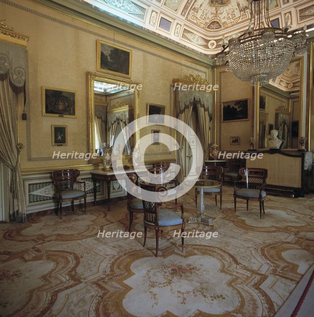 Detail of the study of Queen Elizabeth II (1830 - 1904) at the Royal Palace of Aranjuez.