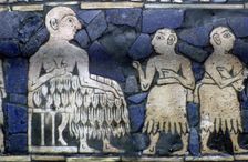 Detail of the Sumerian ruler from the Standard of Ur, about 2600-2400 BC.