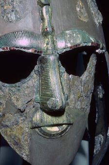 Detail of the Sutton Hoo Helmet from the ship burial