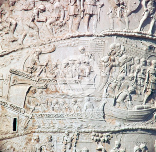 Detail of Trajan's column, showing resupplying. Artist: Unknown