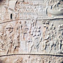 Detail of Trajan's column, showing surrender to the Romans, 2nd century