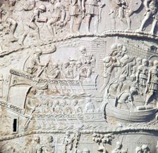 Detail of Trajan's column, showing resupplying