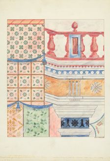 Detail of Wall Painting, 1937. Creator: Randolph F Miller