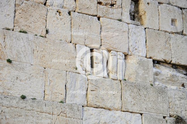 Detail of Western Wall, Jerusalem, Israel, 2013. Creator: LTL.