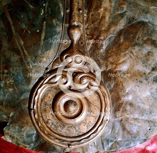 Detail of Witham Shield, Celtic bronze, British. Artist: Unknown