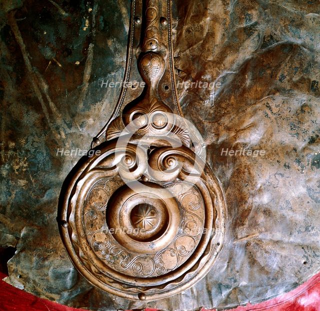 Detail of Witham Shield, Celtic bronze, British. Artist: Unknown