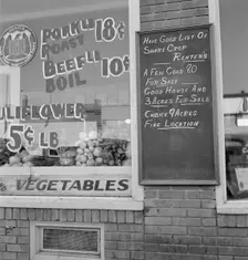Detail on main street of Nyssa, Oregon, 1939. Creator: Dorothea Lange