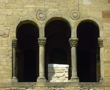 Detail, Church of St Mary, Mount Naranco, Oviedo, Spain, 9th century (2002). Creator: LTL