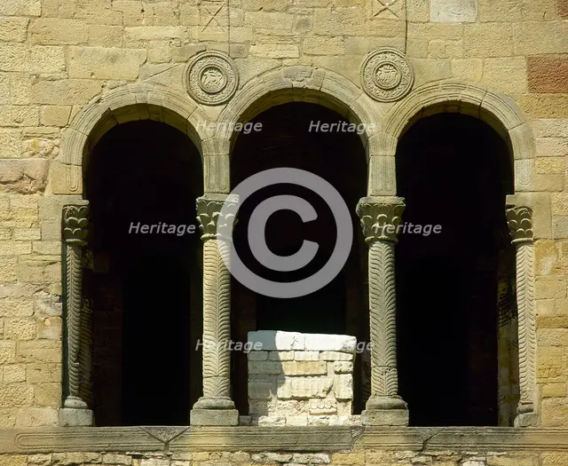 Detail, Church of St Mary, Mount Naranco, Oviedo, Spain, 9th century (2002). Creator: LTL.