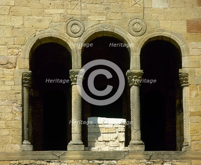 Detail, Church of St Mary, Mount Naranco, Oviedo, Spain, 9th century (2002). Creator: LTL.