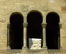 Detail, Church of St Mary, Mount Naranco, Oviedo, Spain, 9th century (2002). Creator: LTL