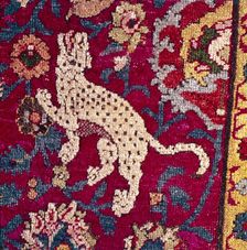 Detail feline on Persian Carpet, 16th century